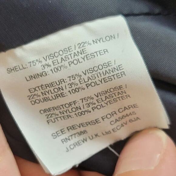 J. CREW 365 NAVY OPEN FRONT BLAZER, SZ 8 - Picture 8 of 13